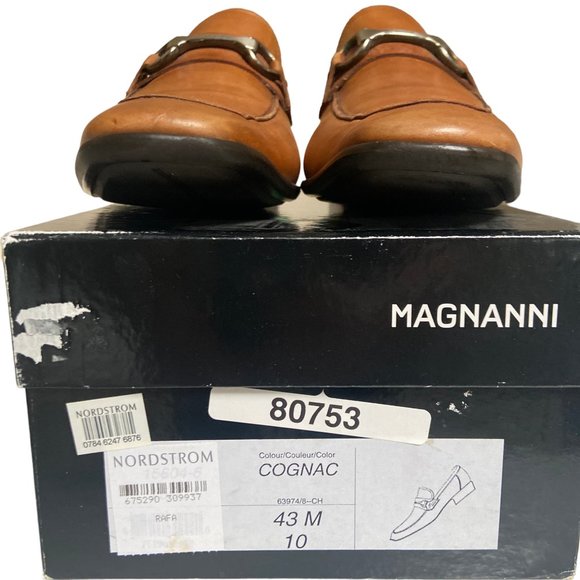 Magnanni Cognac Men\'s Horse Bit Loafer 43M